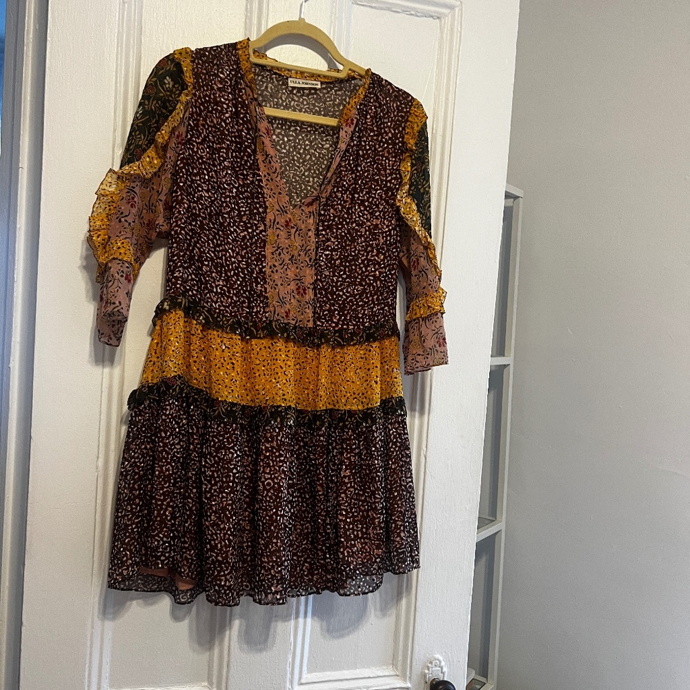 Ulla Johnson Silk Essie Crepe Mini Dress - Sz 4 - Picture 8 of 9